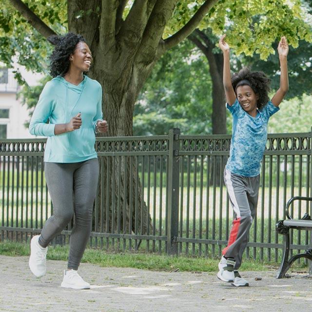 Common Questions-mother and daughter running